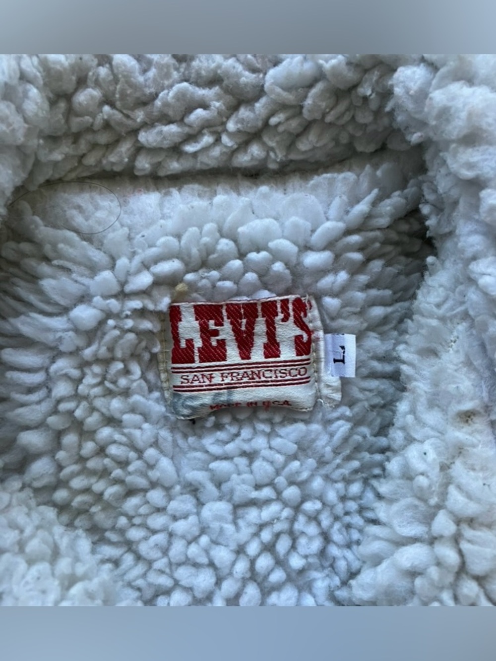 Vintage 80s Levi’s Sherpa Lined Denim Jacket Jean BLK Acid Wash USA S/M VTG Coat - Picture 8 of 10